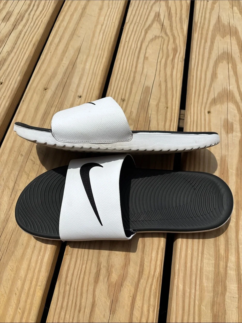 Nike white Slide Sandals